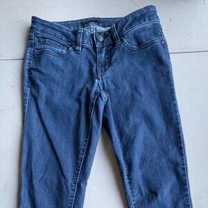 🌿 prAna Dark Wash Organic Cotton Skinny Jeans • Kara • Size 00 / 24 • EUC